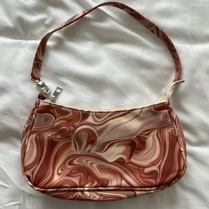 70s Vibe Swirl Shoulder Bag Small Purse